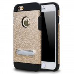 Wholesale iPhone 7 Plus Pixel Armor Hybrid Kickstand Case (Champagne Gold)